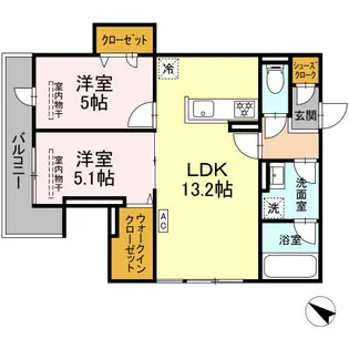 サン・クレール【2階】の間取り