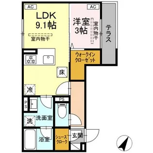 アリアリュクス【1階】の間取り