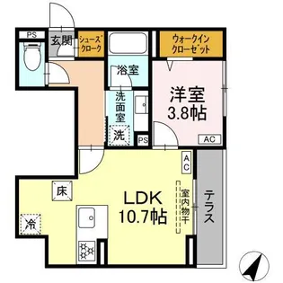 アリアリュクス【1階】の間取り
