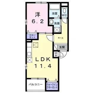 メゾン・エクラ【1階】の間取り
