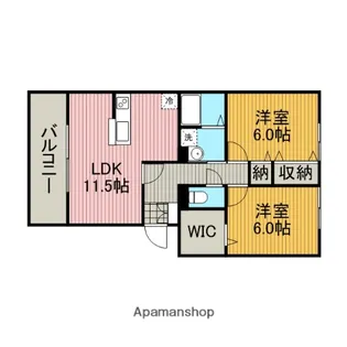 ラークヒルズD【1階】の間取り