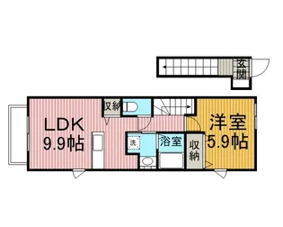 ベルセレーノ A【2階】の間取り