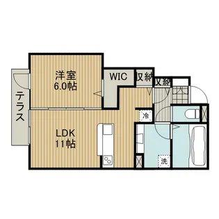 グリーンコート B【1階】の間取り