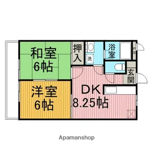 グリーンフィールド石阪A【2階】の間取り