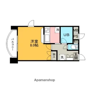 ビーホップビル【202号室】の間取り