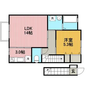 クレール由野台【2階】の間取り