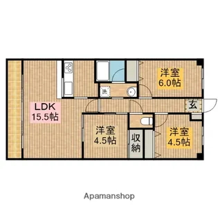 ライオンズステージ中央林間(分譲)【2階】の間取り