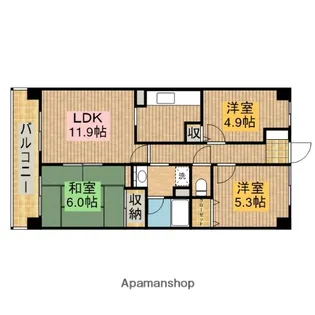 クラーロエスパシオ【1階】の間取り