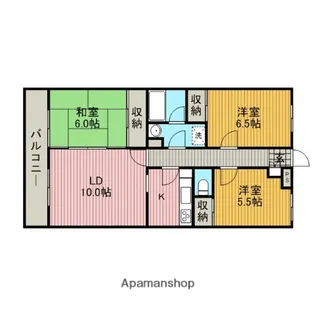 フレール中央林間【302号室】の間取り