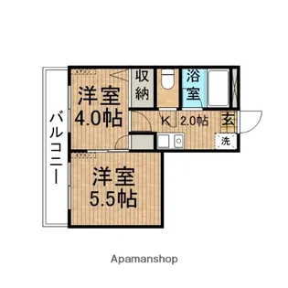 ヴェルディ南林間【3階】の間取り
