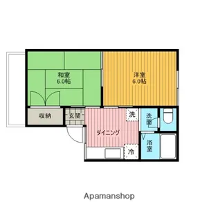 スカイハイツ南林間【201号室】の間取り