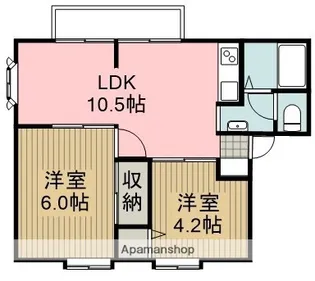 ヴィラさつき台【102号室】の間取り