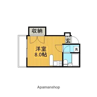 ハイツ南林間【205号室】の間取り