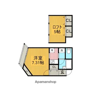 パレス相模大野【1階】の間取り