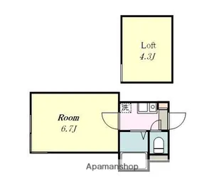 神奈川県相模原市南区相模大野2丁目【アパート】の間取り