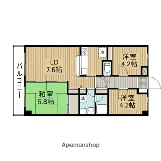 ライオンズマンションつきみ野の森第2【2階】の間取り