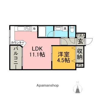 パレ・ソレイユ相模大野ステーションフロント(分譲)【2階】の間取り