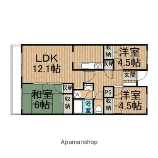 VERNAL HOUSE【502号室】の間取り