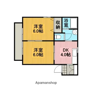 サンバレー林E【101号室】の間取り