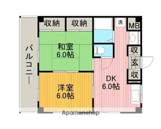 ティーズフラット【3階】の間取り