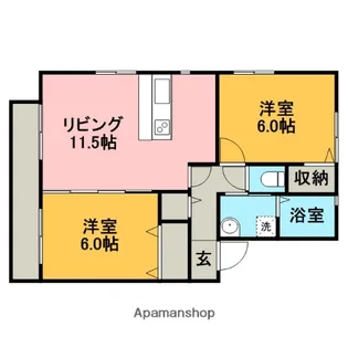 レジデンスM【102号室】の間取り