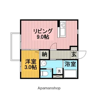 アンソレイユ大和【1階】の間取り