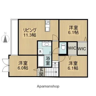 リヴェール【202号室】の間取り