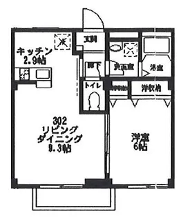 ルミナス クレ【302号室号室】の間取り
