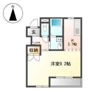 スカイヒルズ アキ【1階】の間取り