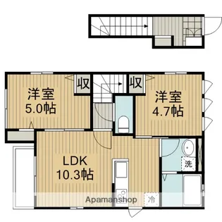 グランド・コートD【201号室】の間取り