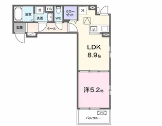 リコ ビーナ【1階】の間取り