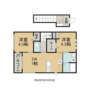 グランツK 1号棟【2階】の間取り