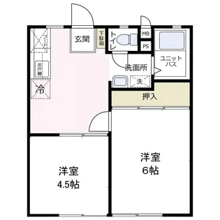 リバーサイド清水【101号室号室】の間取り