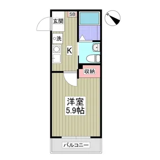 レジデンスウエスト淵野辺【3階】の間取り