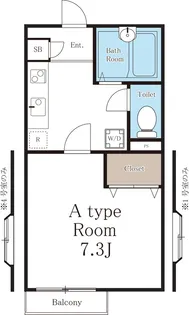 コーポアイビー【1階】の間取り