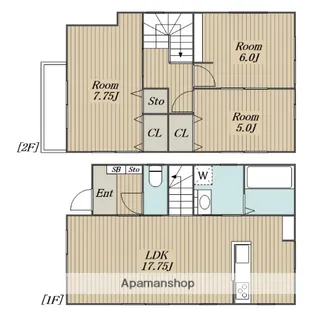 神奈川県大和市中央林間4丁目【一戸建】の間取り