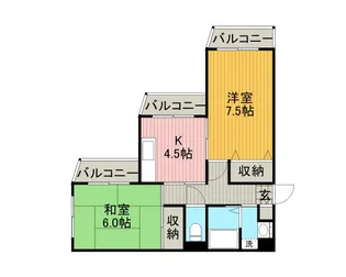 パークハイム林間【2階】の間取り