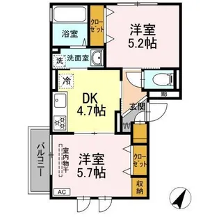 アンバサル【3階】の間取り