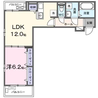 カルム・ドゥ・シエル【2階】の間取り