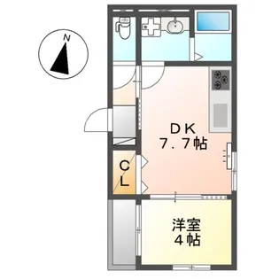 アプリコットD【2階】の間取り