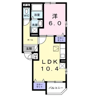 クレシーダ【1階】の間取り