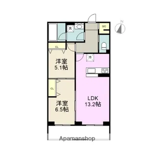 グリシーヌメゾン【1階】の間取り
