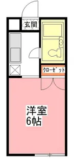 AQUAアパート堀之内【1階】の間取り