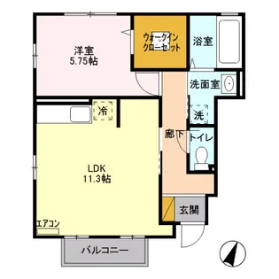 サニーコート小川【1階】の間取り