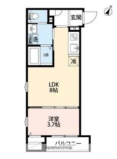 カーサ西鶴間【1階】の間取り