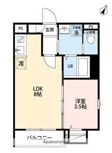 カーサ西鶴間【1階】の間取り