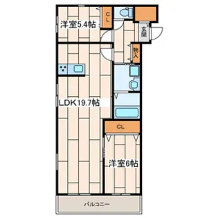 グリーングレイス【3階】の間取り