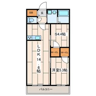 グリーングレイス【1階】の間取り
