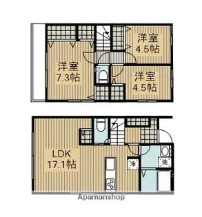 カーディナル【B号室】の間取り