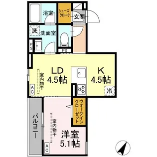 アリアリュクス【3階】の間取り